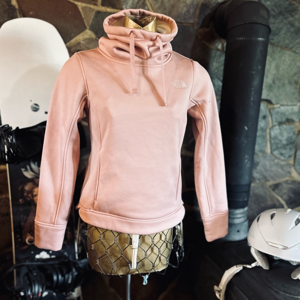 Pink north face fleece pullover